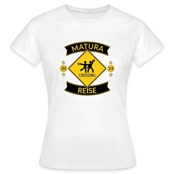 Maturareise Matura 2023 Maturant Abschluss Reise - Frauen T-Shirt - Weiß - Vorne - AI Model Female 172 dark (172cm)