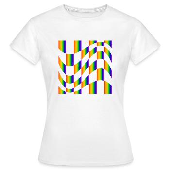LGBT checkerboard - Women's T-Shirt - white - Front - AI Model Female 172 dark (172cm)