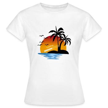 loading urlaub hawaii insel - Frauen T-Shirt - Weiß - Vorne - AI Model Female 172 dark (172cm)