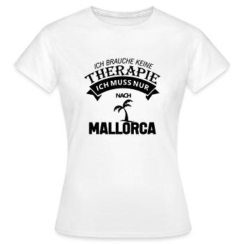 Ich muss nur nach mallorca palmen - Frauen T-Shirt - Weiß - Vorne - AI Model Female 172 dark (172cm)
