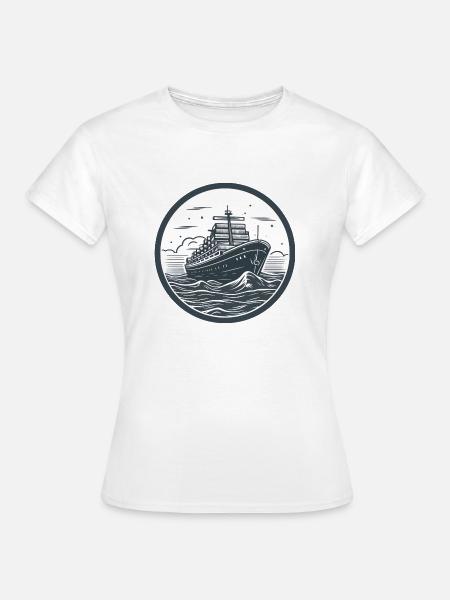 Schiff, Schiff, Boot, Yacht, Gale - Frauen T-Shirt - Weiß