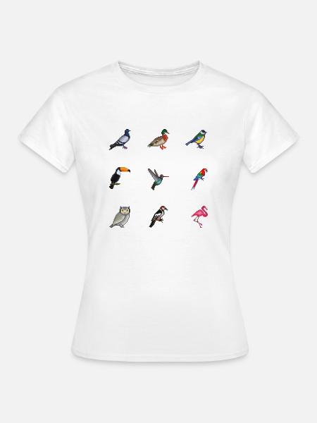 Vögel - Frauen T-Shirt - Weiß