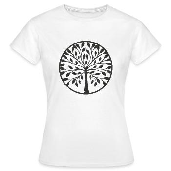 Tree distressed - Women's T-Shirt - white - Front - AI Model Female 172 dark (172cm)