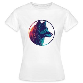 Wolf, Wild Dog, Grey Wolf, Canis lupus - Women's T-Shirt - white - Front - AI Model Female 172 dark (172cm)