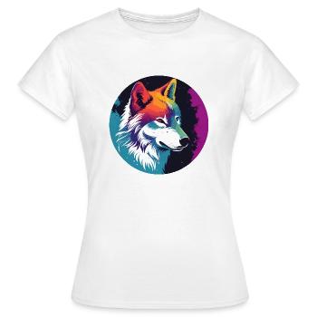 Wolf, Wild Dog, Grey Wolf, Canis lupus - Women's T-Shirt - white - Front - AI Model Female 172 dark (172cm)