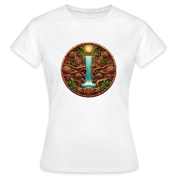 Maya Waterfall - Frauen T-Shirt - Weiß - Vorne - AI Model Female 172 dark (172cm)