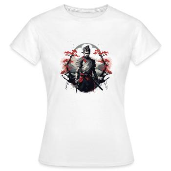 Samurai Japan Kirschbaum Landschaft - Frauen T-Shirt - Weiß - Vorne - AI Model Female 172 dark (172cm)