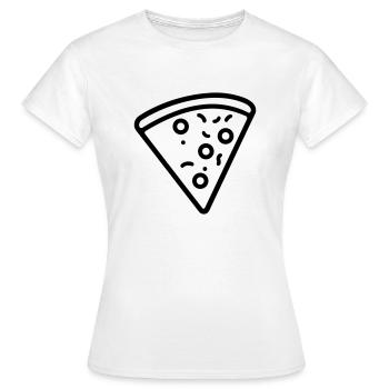 Pizza slice - Women's T-Shirt - white - Front - AI Model Female 172 dark (172cm)