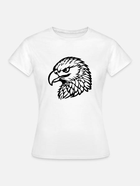 Adler Kopf - Frauen T-Shirt - Weiß