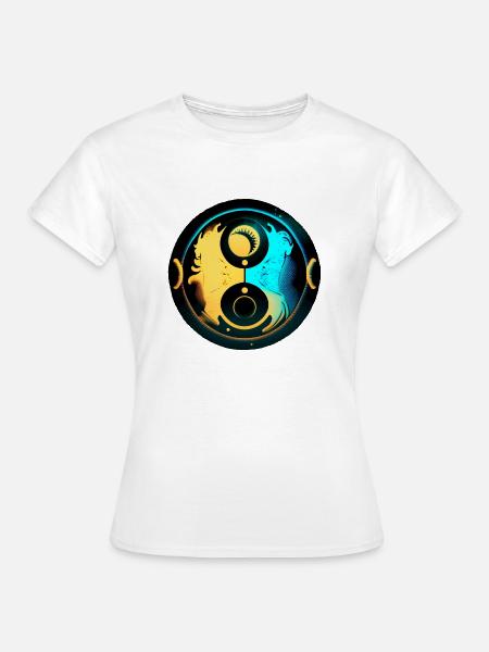 Yin-Yang-Harmonie - Frauen T-Shirt - Weiß