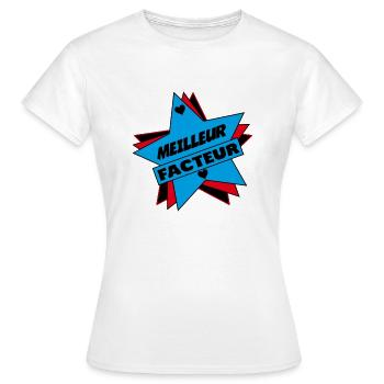 BESTER FAKTOR - Frauen T-Shirt - Weiß - Vorne - AI Model Female 172 dark (172cm)
