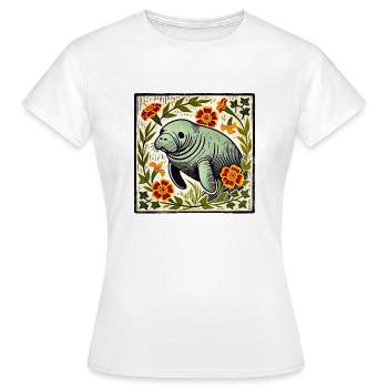 Lamantin - T-shirt Femme - blanc - Devant - AI Model Female 172 dark (172cm)
