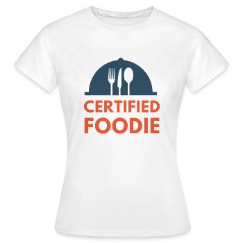 Food Lover Food Foodie certifié - T-shirt Femme - blanc - Devant - AI Model Female 172 dark (172cm)