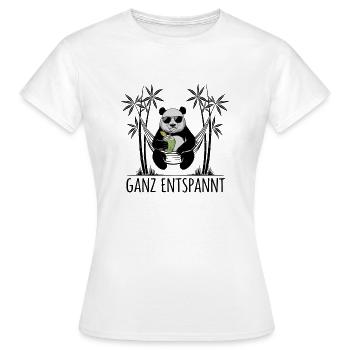 Panda - Complètement détendu - T-shirt Femme - blanc - Devant - AI Model Female 172 dark (172cm)