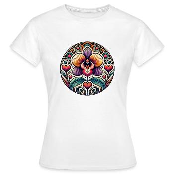 Orchid - Women's T-Shirt - white - Front - AI Model Female 172 dark (172cm)