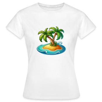 Île Palm - T-shirt Femme - blanc - Devant - AI Model Female 172 dark (172cm)