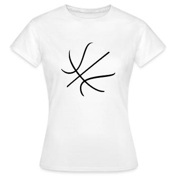 linien - Frauen T-Shirt - Weiß - Vorne - AI Model Female 172 dark (172cm)
