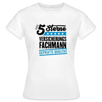 5Sterne Versicherungsfachmann - Frauen T-Shirt - Weiß - Vorne - AI Model Female 172 dark (172cm)