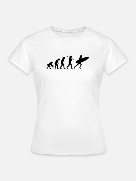 surf Brandung evolution - Frauen T-Shirt - Weiß