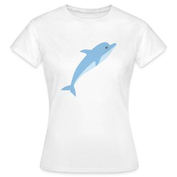 Delphin - Frauen T-Shirt - Weiß - Vorne - AI Model Female 172 dark (172cm)