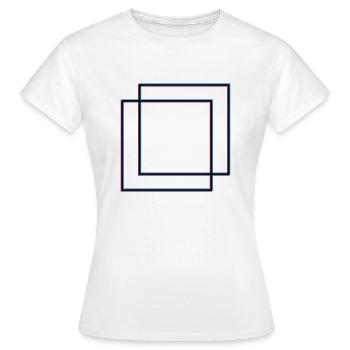 2 squares square - Women's T-Shirt - white - Front - AI Model Female 172 dark (172cm)