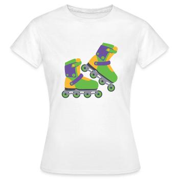 roller skates - T-shirt Femme - blanc - Devant - AI Model Female 172 dark (172cm)