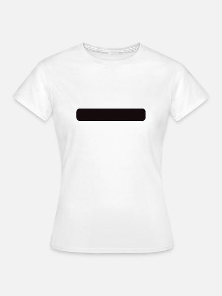 Banner schlicht rund schwarz - Frauen T-Shirt - Weiß