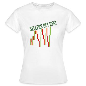 Les vendeurs obtiennent Rekt - T-shirt Femme - blanc - Devant - AI Model Female 172 dark (172cm)