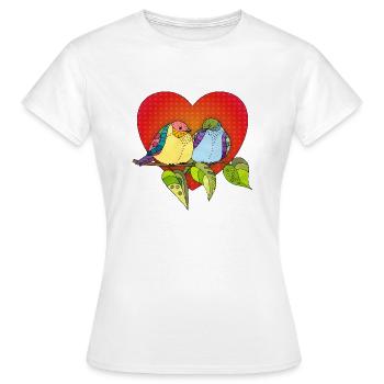 Birds - Women's T-Shirt - white - Front - AI Model Female 172 dark (172cm)