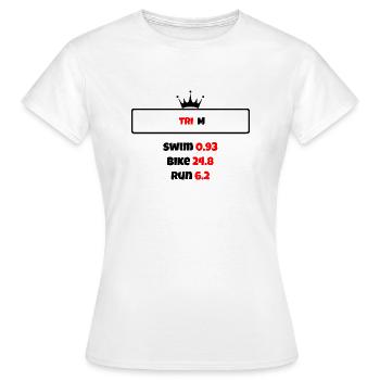 T shirt triathlon Distance M - T-shirt Femme - blanc - Devant - AI Model Female 172 dark (172cm)