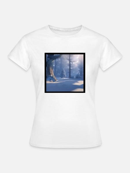 Eine verschneite Winterlandschaft - Frauen T-Shirt - Weiß