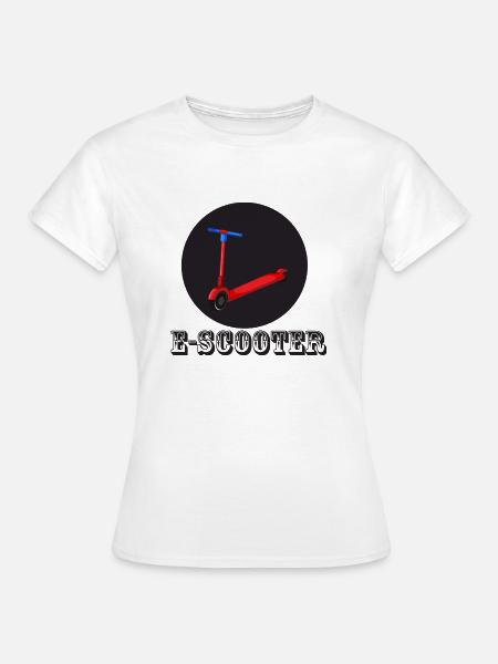 E-Scooter Roller Scooter - Frauen T-Shirt - Weiß