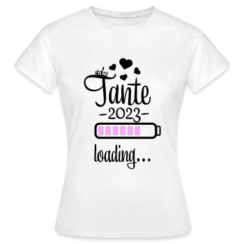 tante 2023 2f 19 - Frauen T-Shirt - Weiß - Vorne - AI Model Female 172 dark (172cm)