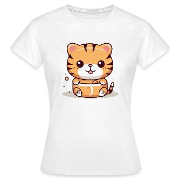 Mako the tiger - Women's T-Shirt - white - Front - AI Model Female 172 dark (172cm)