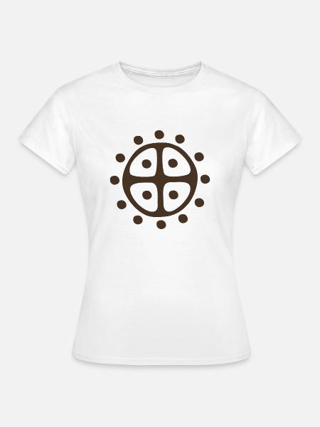 Sonnenrad / Jahresrad - Frauen T-Shirt - Weiß