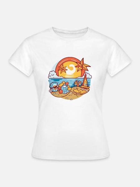Spiele am Meer - Frauen T-Shirt - Weiß