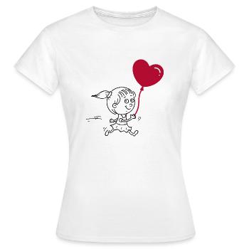 Passendes Herz Paar T-Shirt - Frauen T-Shirt - Weiß - Vorne - AI Model Female 172 dark (172cm)