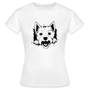 Terrier - T-shirt Femme - blanc - Devant - AI Model Female 172 dark (172cm)