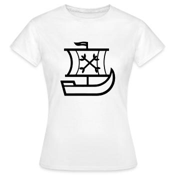 Bateau pirate - T-shirt Femme - blanc - Devant - AI Model Female 172 dark (172cm)