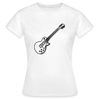 Elektrogitarre - Frauen T-Shirt - Weiß - Vorne - AI Model Female 172 dark (172cm)