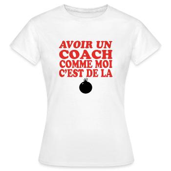 BOMBSHELL COACH - Women's T-Shirt - white - Front - AI Model Female 172 dark (172cm)