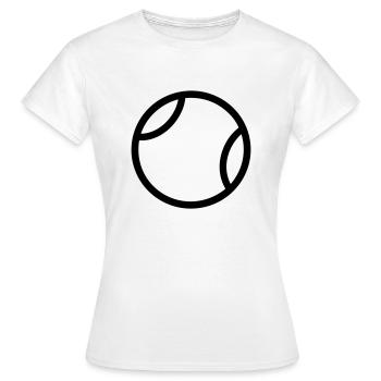 Balle de tennis - T-shirt Femme - blanc - Devant - AI Model Female 172 dark (172cm)