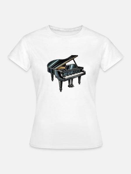 Klavier - Frauen T-Shirt - Weiß