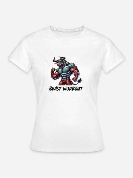 Stier Beast Workout - Frauen T-Shirt - Weiß