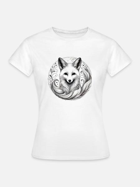 Friedlicher Fuchs - Frauen T-Shirt - Weiß