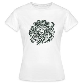 Leo tribal - T-shirt Femme - blanc - Devant - AI Model Female 172 dark (172cm)
