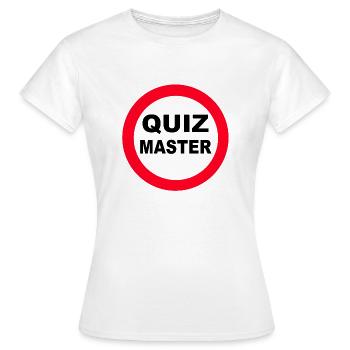 Quiz Master Stop Sign - Women's T-Shirt - white - Front - AI Model Female 172 dark (172cm)