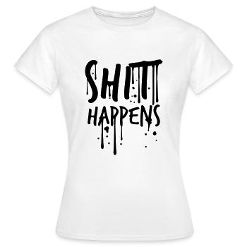 déposer graffiti couleur klex spray merde arrive des - T-shirt Femme - blanc - Devant - AI Model Female 172 dark (172cm)