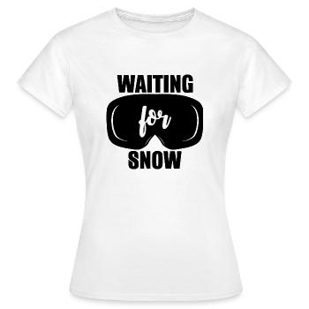 Sports d'hiver - Ski - Après-ski - Cadeau - T-shirt Femme - blanc - Devant - AI Model Female 172 dark (172cm)