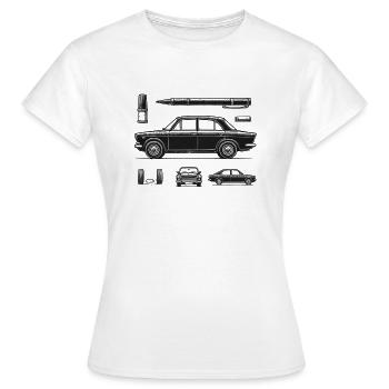 Schwarzer Oldtimer - Frauen T-Shirt - Weiß - Vorne - AI Model Female 172 dark (172cm)